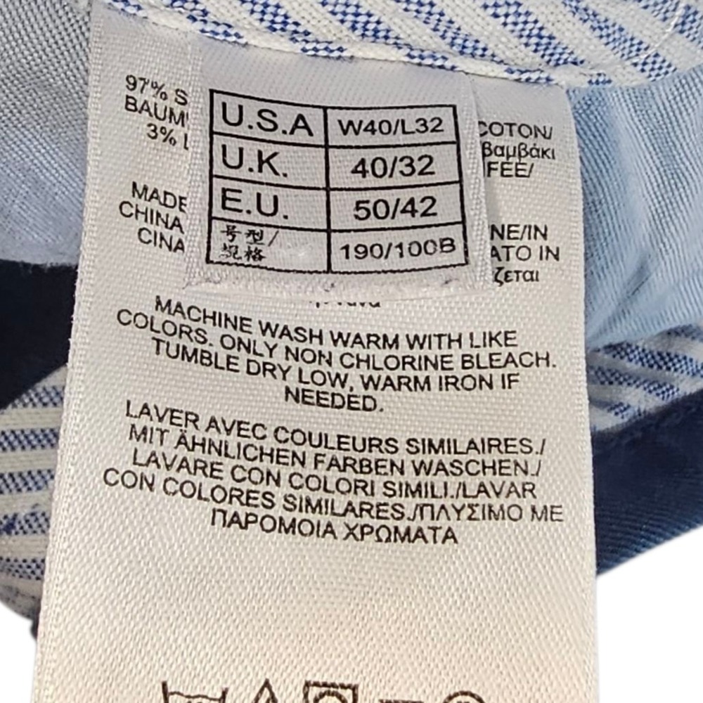 Brooks‎ Brothers Clark Dress Pants 40x32 Navy Blue Supima Cotton - Picture 5 of 9